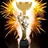 Triple Star Classic Athletics Running Gold Trophy Cup