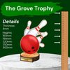 Grove Tenpin Bowling Real Wood Trophy