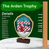 Arden Chestnut Santa Run Real Wood Shield Trophy