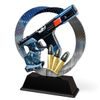 Onyx Stainless Steel Pistol Shooting Trophy