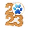 Dog Paw Print 2023 Acrylic Medal