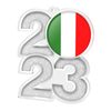 Italian Flag Acrylic 2023 Medal
