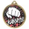 Karate Colour Texture 3D Print Gold Medal
