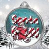 Chestnut Santa Run Texture Print Full Colour Medal