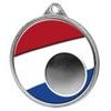 Dutch Netherlands Flag Logo Insert Silver 3D Printed Medal