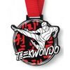 Giant Taekwondo Black Acrylic Medal