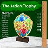 Arden Happy Birthday Real Wood Shield Trophy