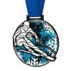 Giant Skiing Black Acrylic Medal