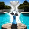 Montreal Swimming Goggles and Stopwatch Silver Cup Trophy