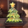 Traditional Christmas Tree Real Wood Decoration (75mm)