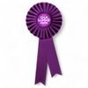 Purple Satin Feel Logo Rosette