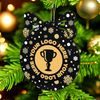 Black and Gold Wreath Custom Made Printed Bauble