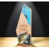 Galena Bass Fishing Metal & Wood Trophy