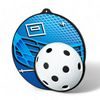 Rincon Colour Floorball Black Acrylic Medal