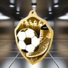 Molton Classic Football Boot Shield Stainless Steel Medal