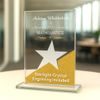 Starlight Jade Crystal Engraved Star Award
