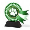 Marley Paw Print Green Rosette Award