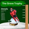Grove Ice Hockey Player Real Wood Trophy