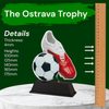 Ostrava Red Football Ball & Boot Trophy