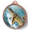 Pike Fishing Texture Print Bronze Medal