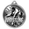 Wrestling Classic Texture 3D Print Silver Medal