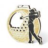 Acacia Male Golfer Gold Eco Friendly Wooden Medal