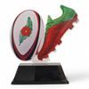 Edison Rugby Ball & Boot Custom Logo Trophy