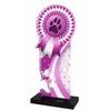 Lassie Pink Paw-print Rosette Trophy