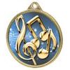 Music Notes Colour Texture 3D Print Gold Medal