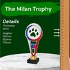 Milan Paw Print Red and Blue Trophy