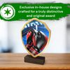 Arden Boxing Real Wood Shield Trophy