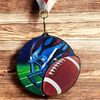 Rincon Colour American Football Black Acrylic Medal