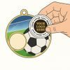 Aurum Football Stainless Steel Logo Insert Medal
