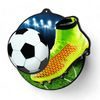 Rincon Colour Football Black Acrylic Medal