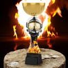 Vancouver Firefighter Helmet and Mask Gold Cup Trophy