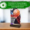Shard Basketball Eco Friendly Wooden Trophy