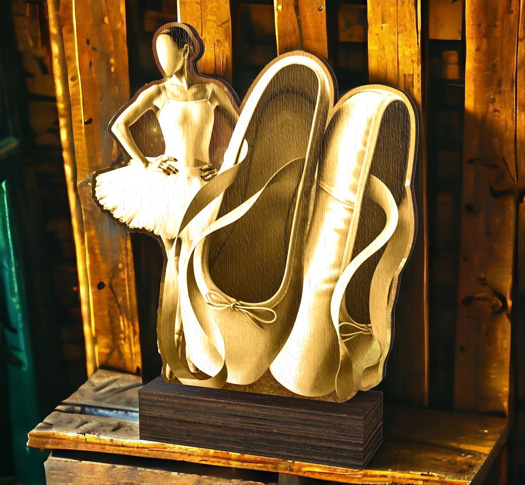 BESPORTBLE Gold Awards Trophy, 7.8in Dance Trophy Ballet Trophy Gloden Dance Trophy Award Ballerina Trophy Winning Prize For Dance