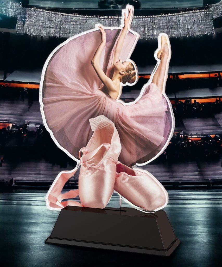 BESPORTBLE Gold Awards Trophy, 7.8in Dance Trophy Ballet Trophy Gloden Dance Trophy Award Ballerina Trophy Winning Prize For Dance