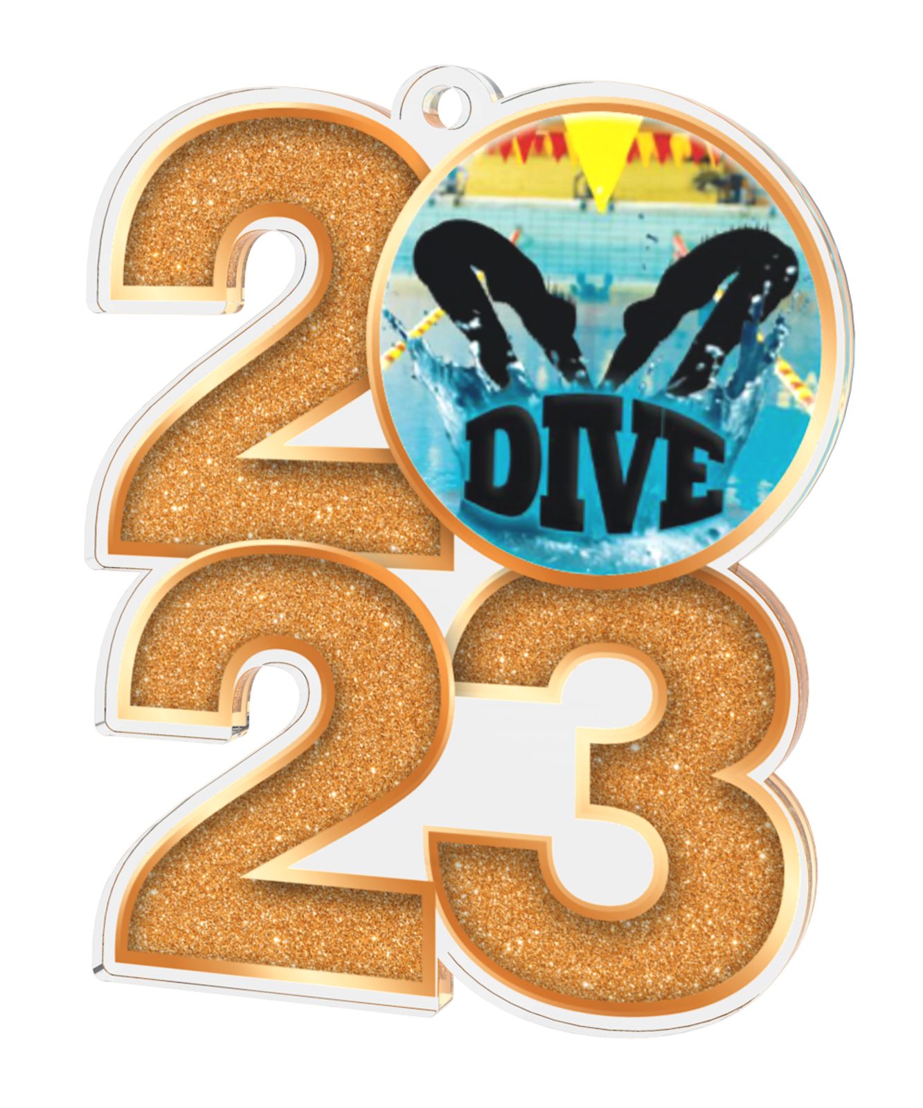 Diving 2023 Acrylic Medal | Trophy Monster
