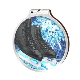 Habitat Black Ice Skating Boots Silver Eco Friendly Wooden Medal