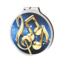 Habitat Music Silver Eco Friendly Wooden Medal