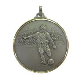 Diamond Edged Football Player Silver Medal
