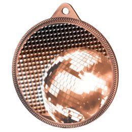 Glitterball Dance Classic Texture 3D Print Bronze Medal