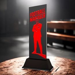 Shadowline Football Male Manager Trophy – Stainless Steel Award