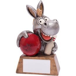 Novelty Donkey Ten Pin Bowling Trophy