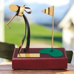 Barcelona Golf Longest Drive Handmade Metal Trophy