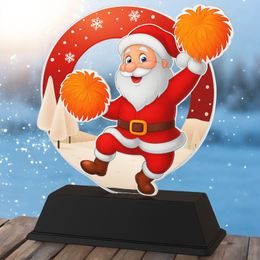 Santa Cheerleader Christmas Trophy