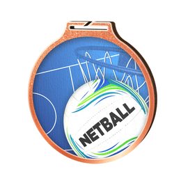 Habitat Netball Bronze Eco Friendly Wooden Medal