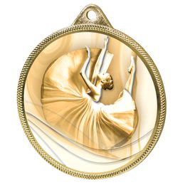Ballet Colour Texture 3D Print Gold Medal