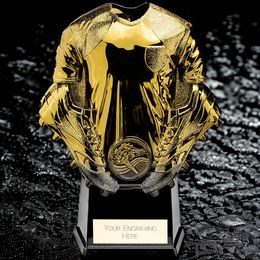 Krol Heavyweight Gold Football Trophy (FREE CLUB LOGO)